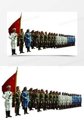 三军仪仗队ppt图片，荣耀与威严的象征，三军仪仗队PPT图片，荣耀与威严的典范