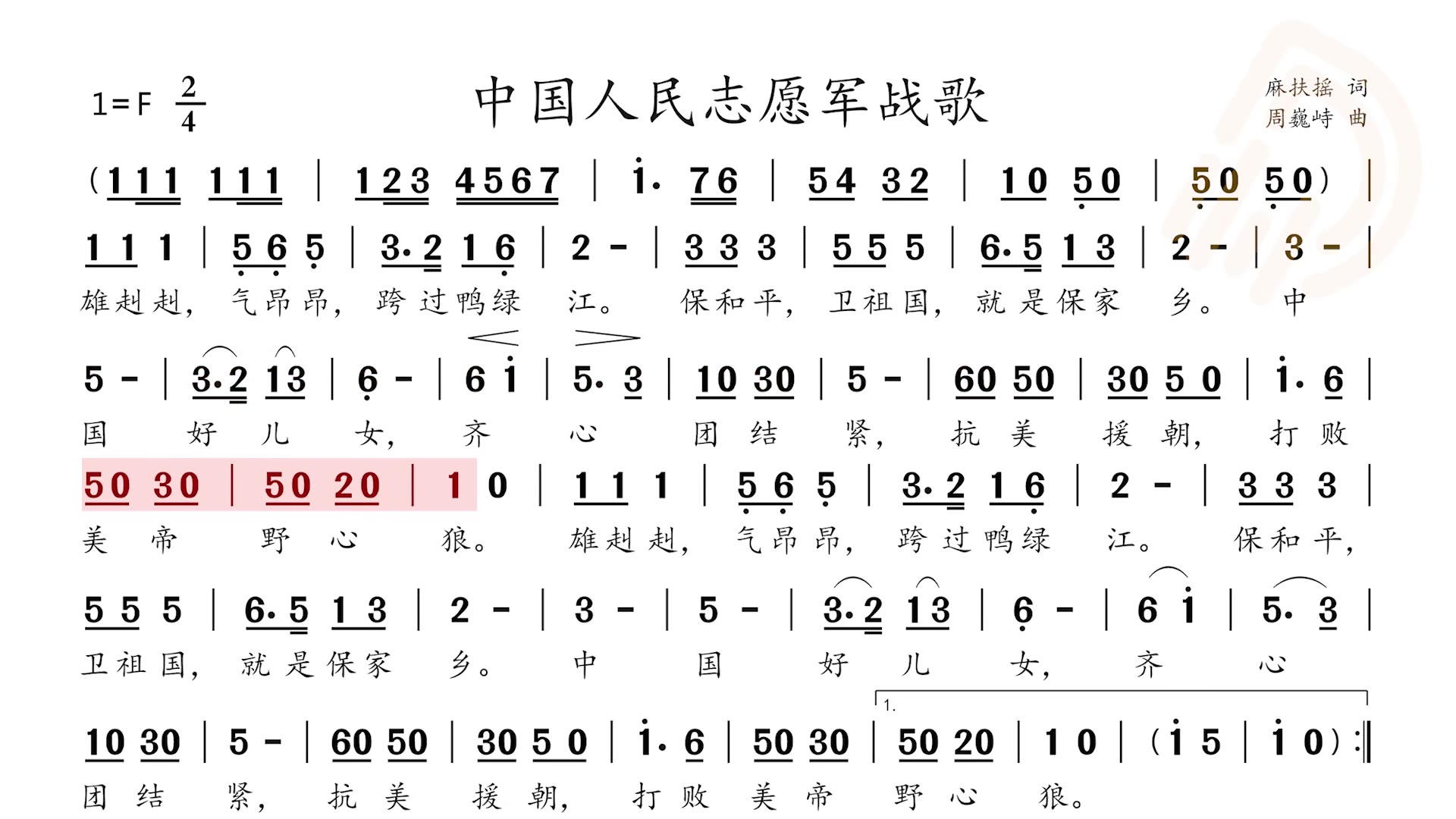 中国人民志愿军军歌词谱，历史旋律中的英勇篇章，中国人民志愿军军歌，历史旋律中的英勇传奇