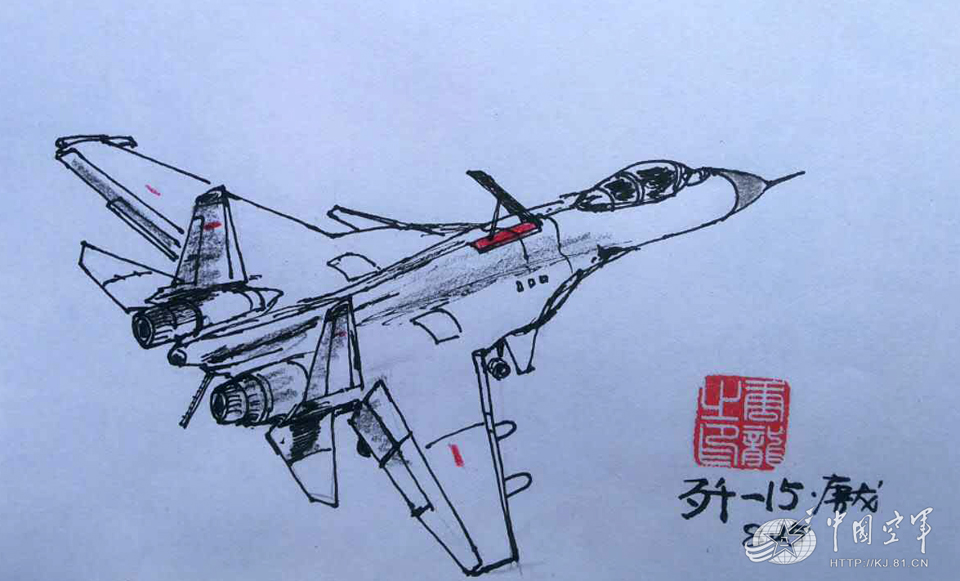 画歼-16战斗机，探索中国空中力量的杰出代表，歼-16战斗机的绘画探索，中国空中力量的杰出代表